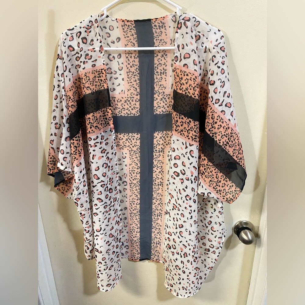 Leopard Print Kimono Cardigan